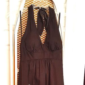 Kim Rogers brown halter dress, NWT, Size 8